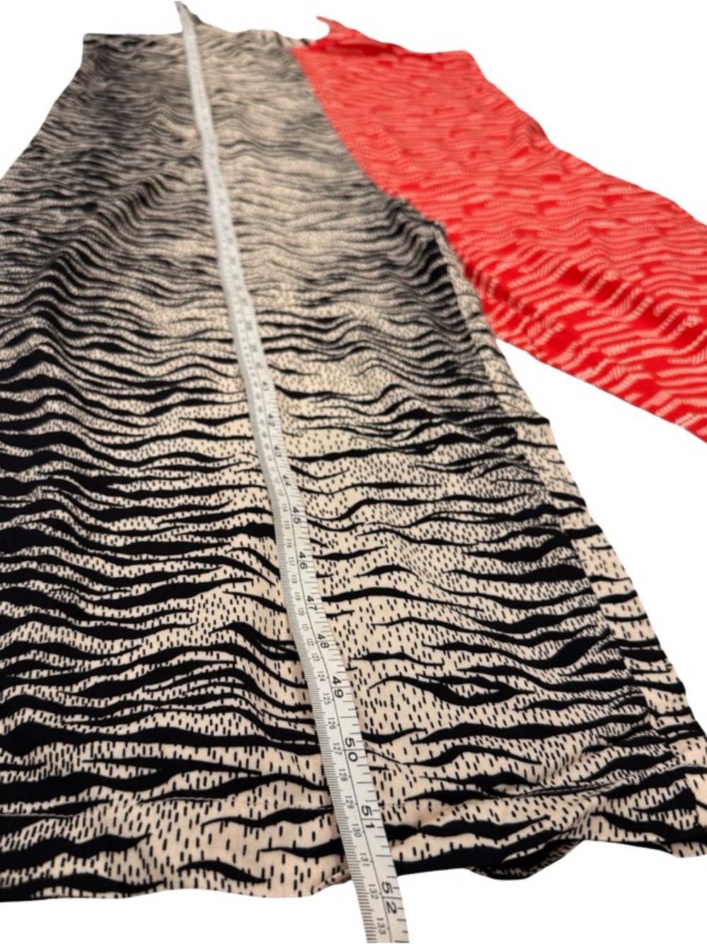 Anthropologie Two-Tone Red and Black Animal-Print Wide-Leg Jumpsuit - Picture 11 of 12